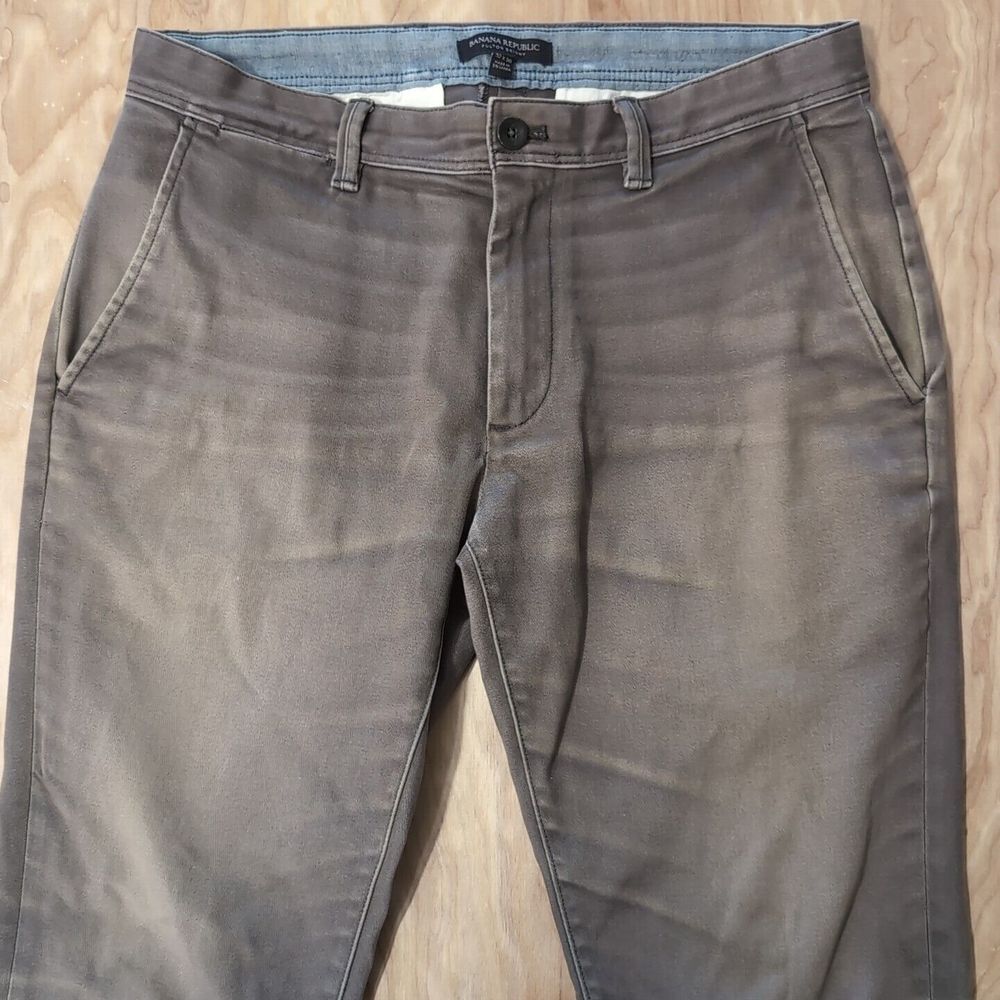 Banana Republic Pants Mens 320x30 Gray Fulton Skinny Chino Cotton Stretch Heavy